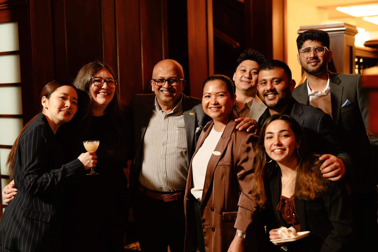 A group of colleagues celebrating together at the TFE Awards