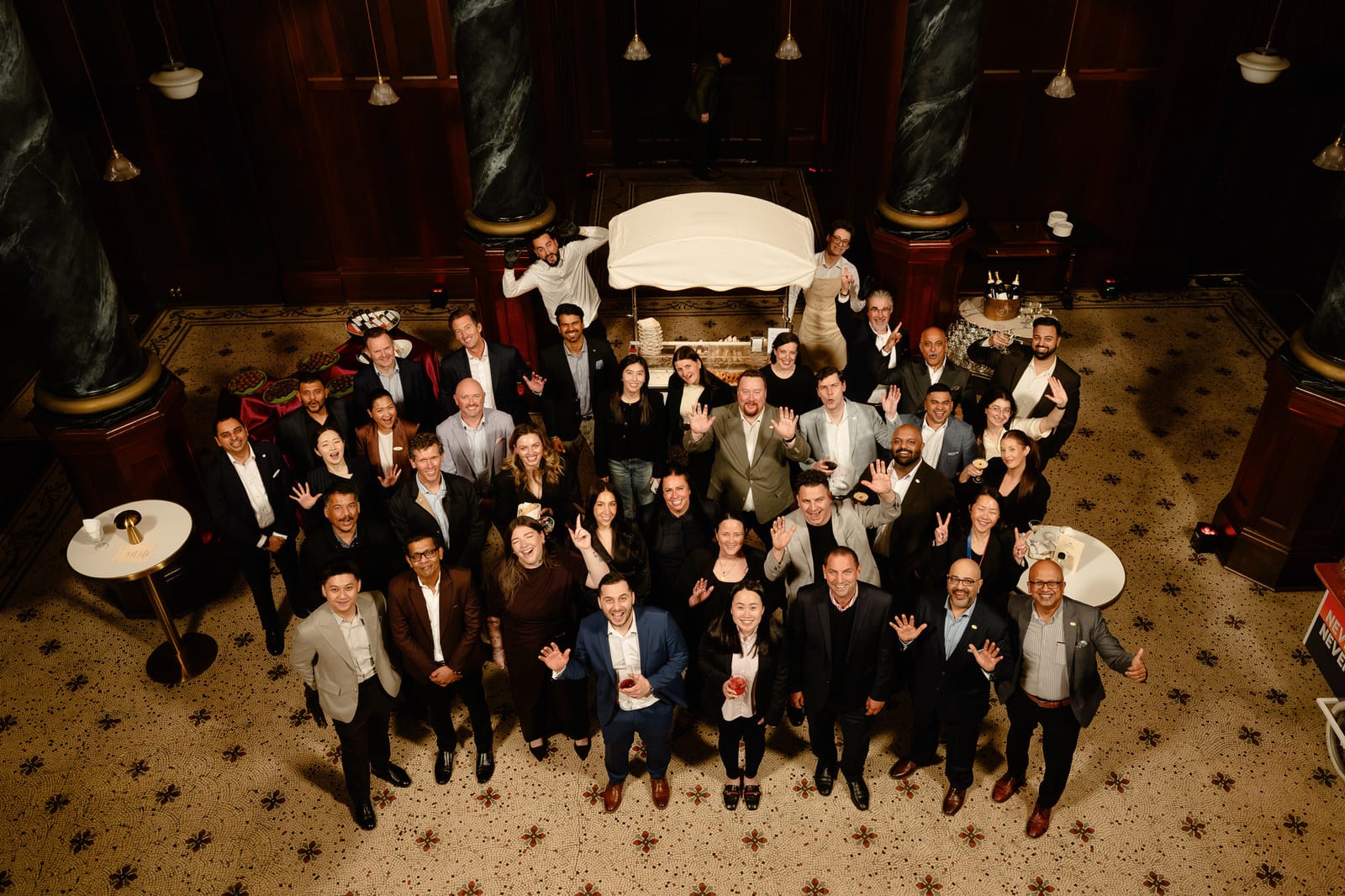 The VIC, TAS and SA team together for a group photo at a TFE Hotels event